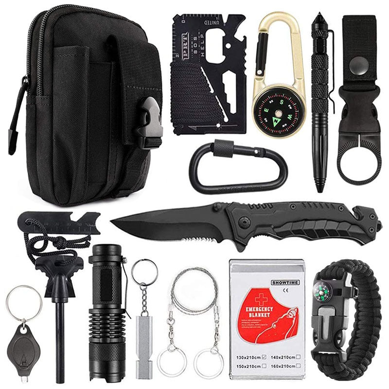 Multi-Functional Outdoor Camping Tool for Wilderness Survival, SOS, and Self-Defense