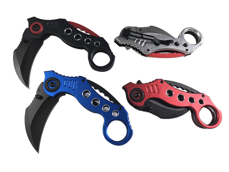 Compact Folding Outdoor Knife with Stainless Steel Claw Blade